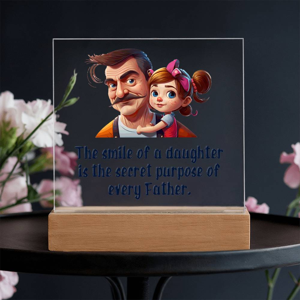 The Smile of a Daughter Father Acrylic Square Plaque