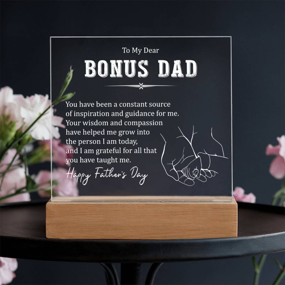 Bonus Dad Thank You for Your Guidance Acrylic Square Plaque