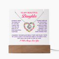 Keepsake Acrylic & Love Knot Necklace