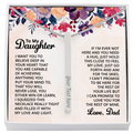 To My Daughter Believe in Yourself 4-Sided Engraved Stick Necklace