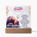 To My Precious Daughter From Dad Keepsake Acrylic & Forever Love Necklace