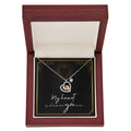 My Heart Is Wherever You Are Baby Feet Heart Necklace