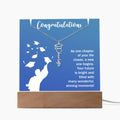 Bright Future Graduation Keepsake Acrylic & Graduation Cap Name Necklace Bundle