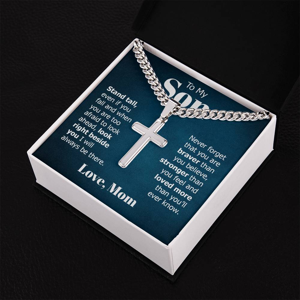Personalized Cross - Cuban Link Chain