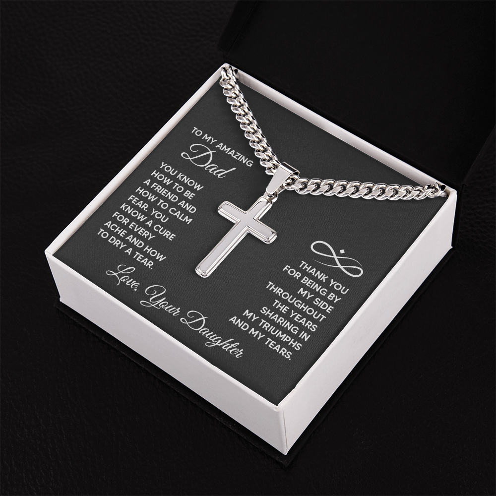 Personalized Cross - Cuban Link Chain