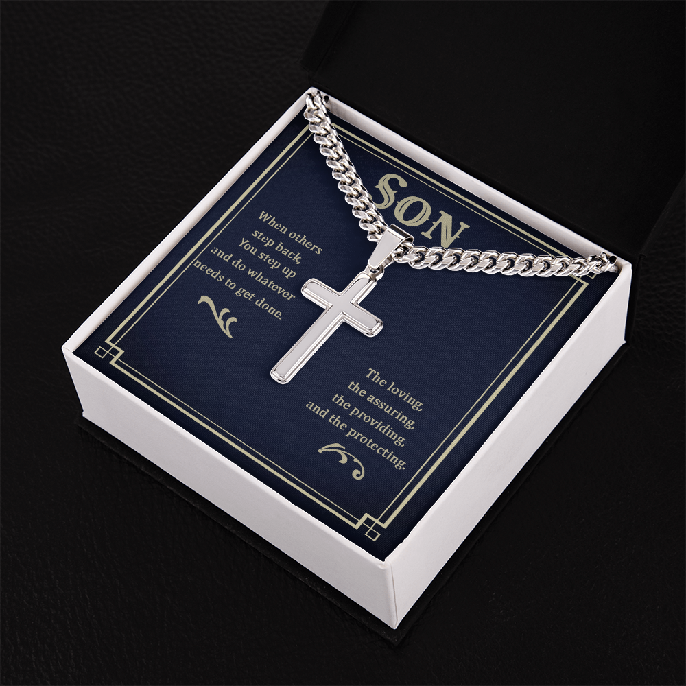 Personalized Cross - Cuban Link Chain