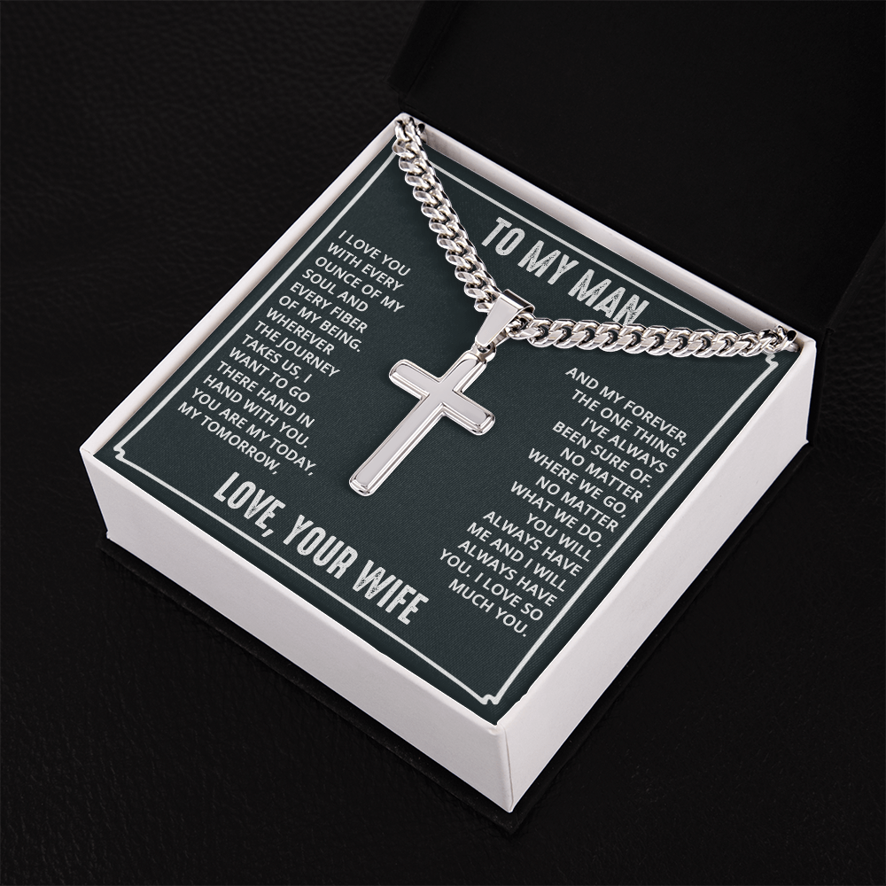 Personalized Cross - Cuban Link Chain