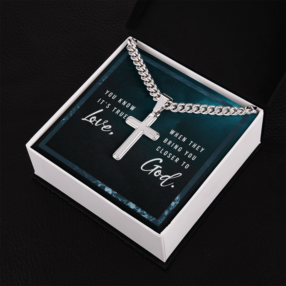 Personalized Cross - Cuban Link Chain