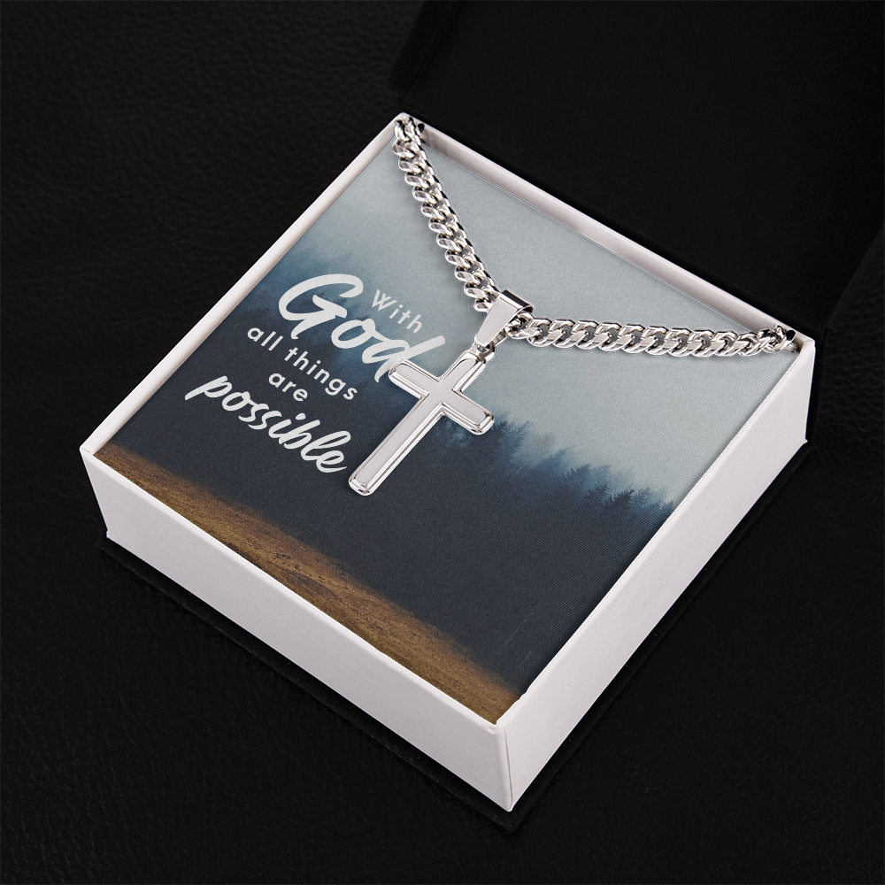 Personalized Cross - Cuban Link Chain