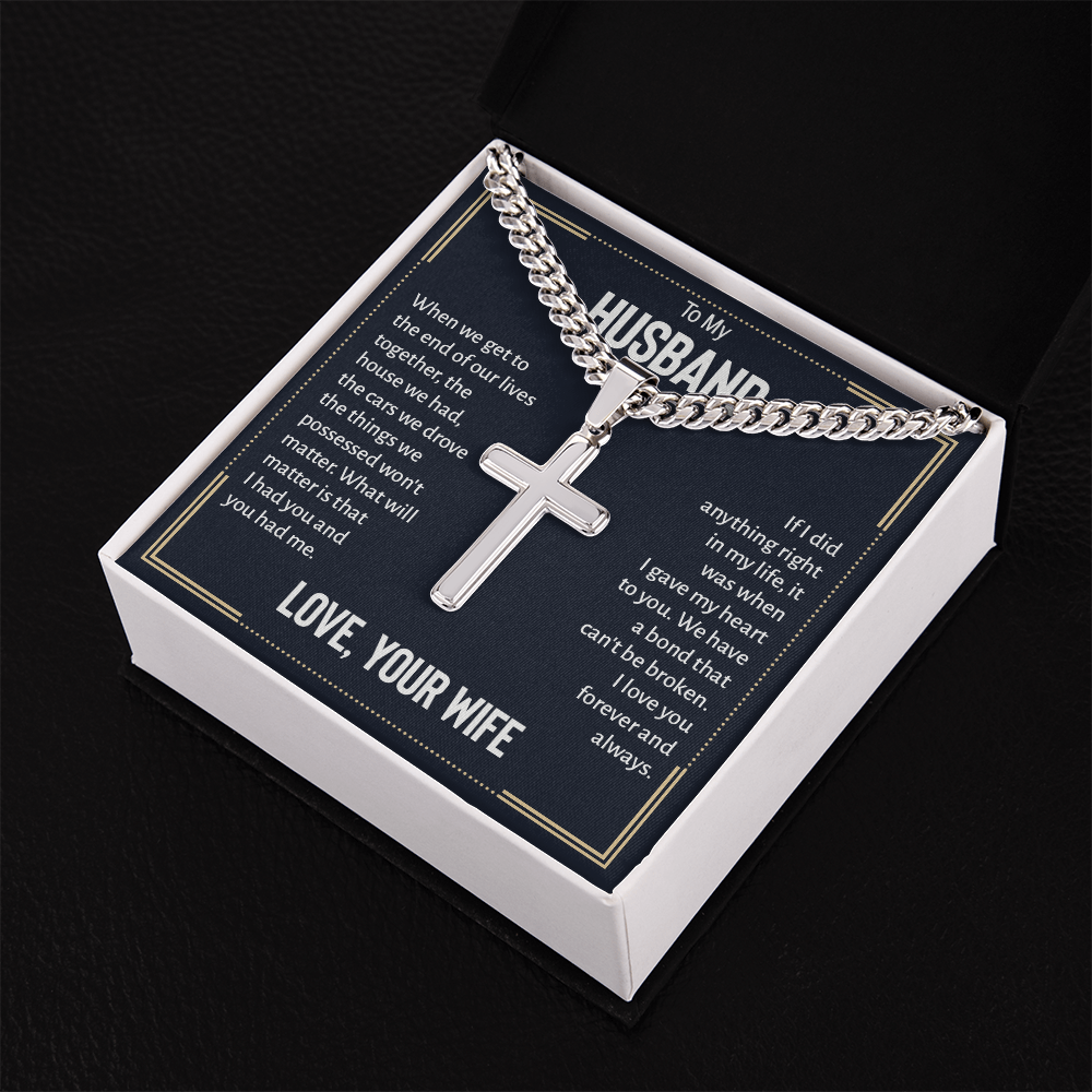 Personalized Cross - Cuban Link Chain