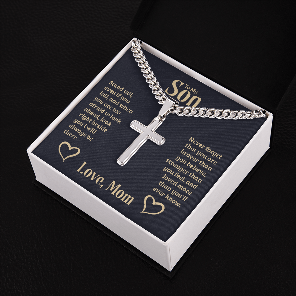 Personalized Cross - Cuban Link Chain