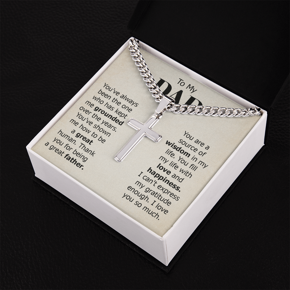Personalized Cross - Cuban Link Chain