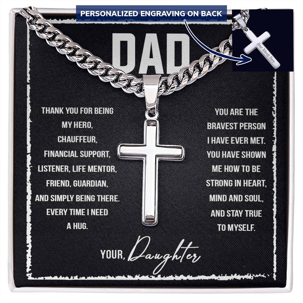 Personalized Cross - Cuban Link Chain