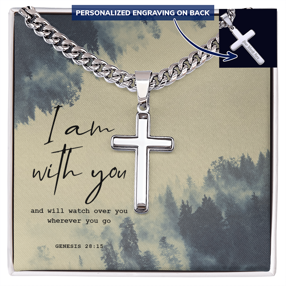 Personalized Cross - Cuban Link Chain