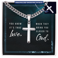 Personalized Cross - Cuban Link Chain