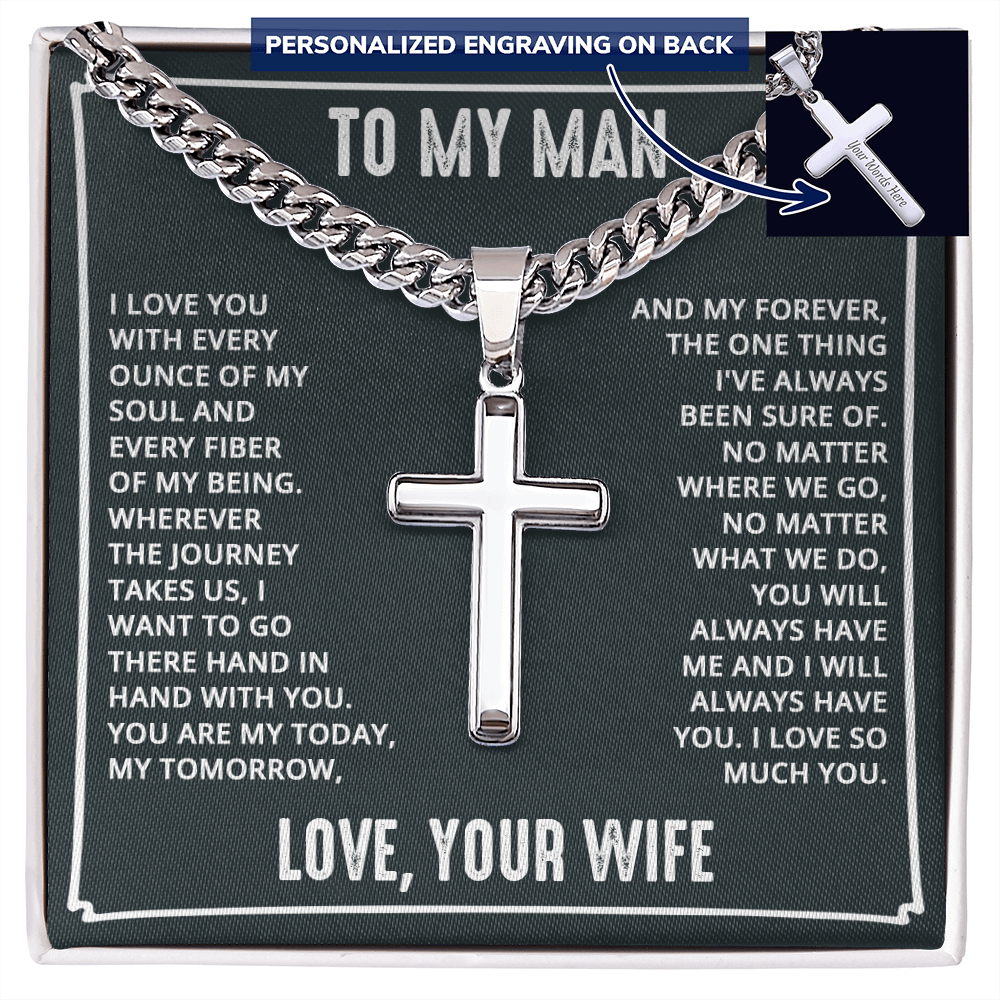 Personalized Cross - Cuban Link Chain