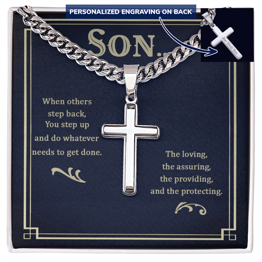 Personalized Cross - Cuban Link Chain