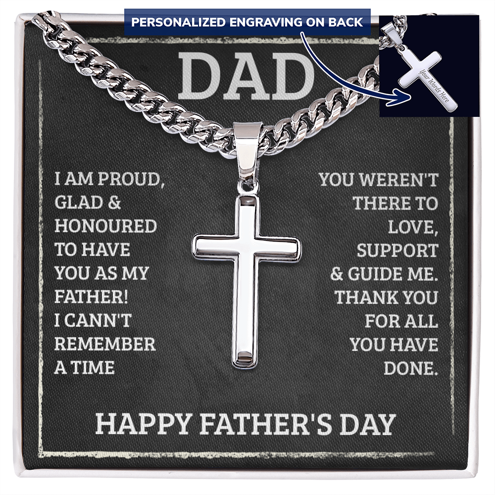 Personalized Cross - Cuban Link Chain