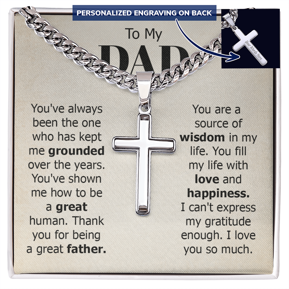 Personalized Cross - Cuban Link Chain
