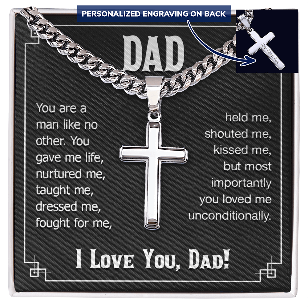 Personalized Cross - Cuban Link Chain