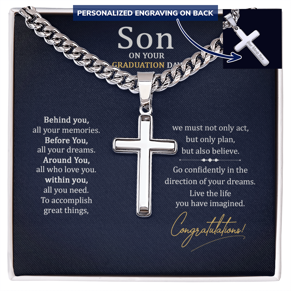 Personalized Cross - Cuban Link Chain
