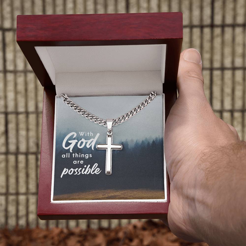 Personalized Cross - Cuban Link Chain