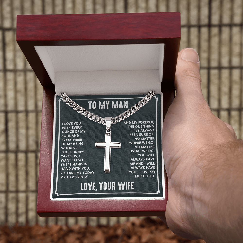 Personalized Cross - Cuban Link Chain