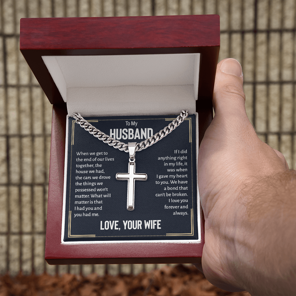 Personalized Cross - Cuban Link Chain