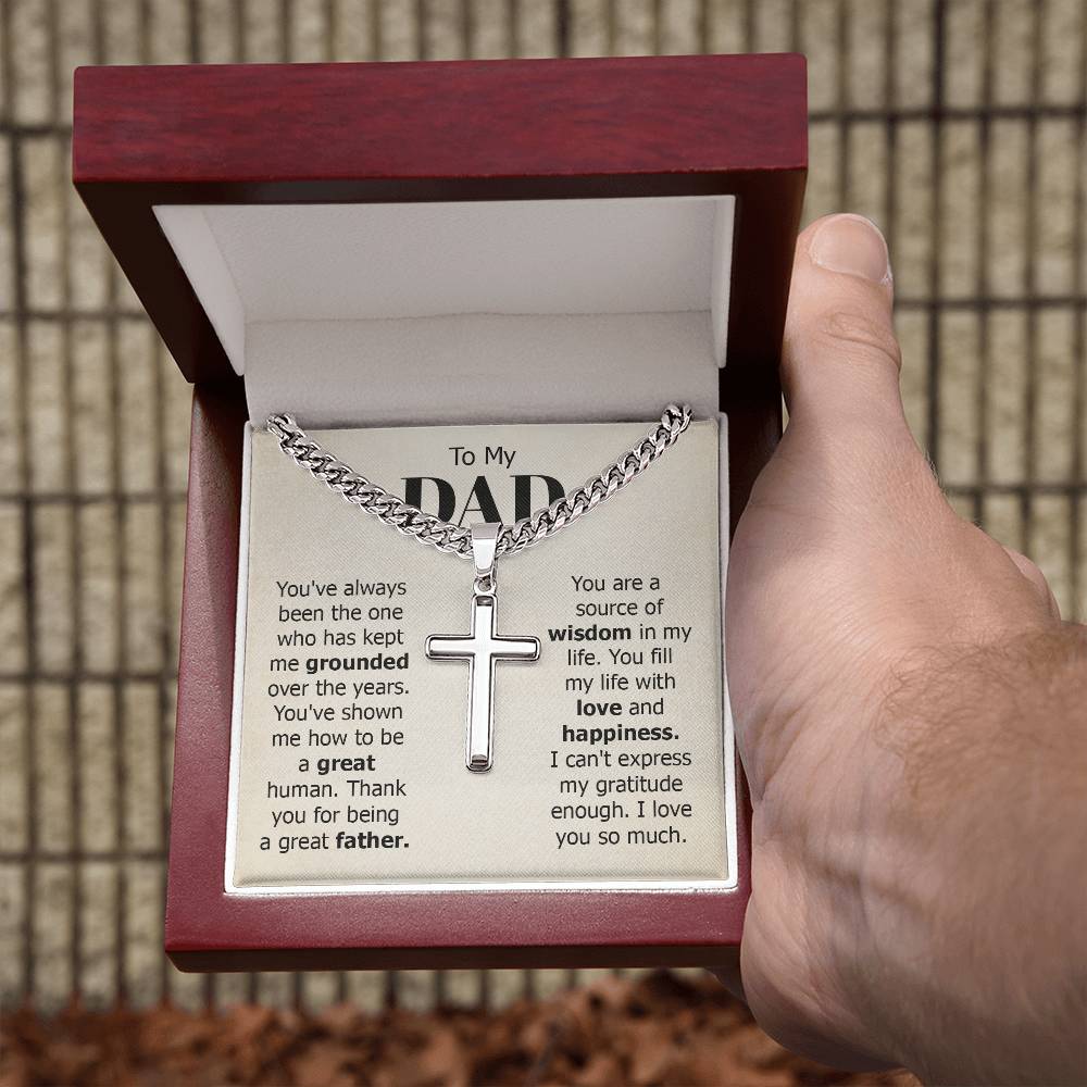 Personalized Cross - Cuban Link Chain
