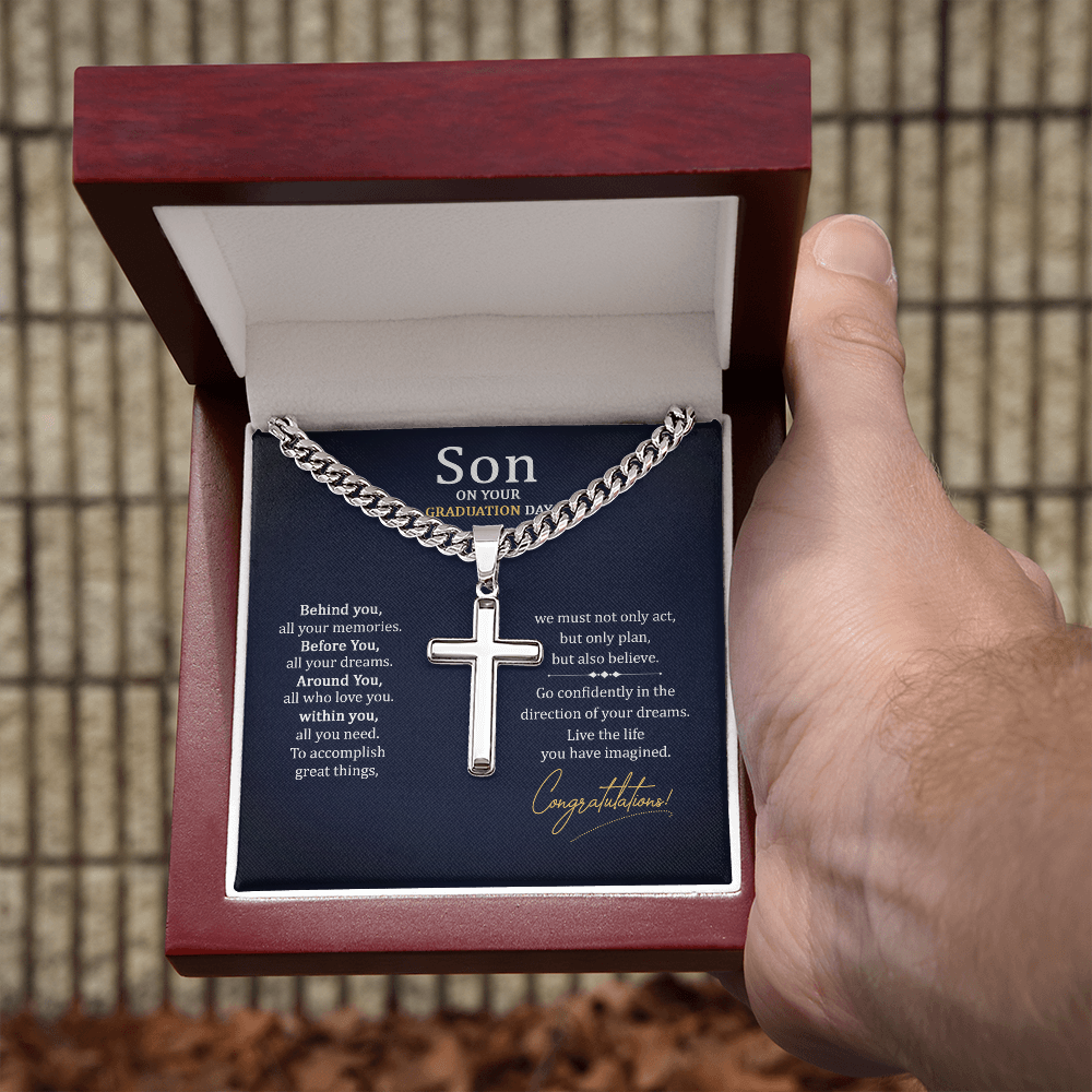 Personalized Cross - Cuban Link Chain