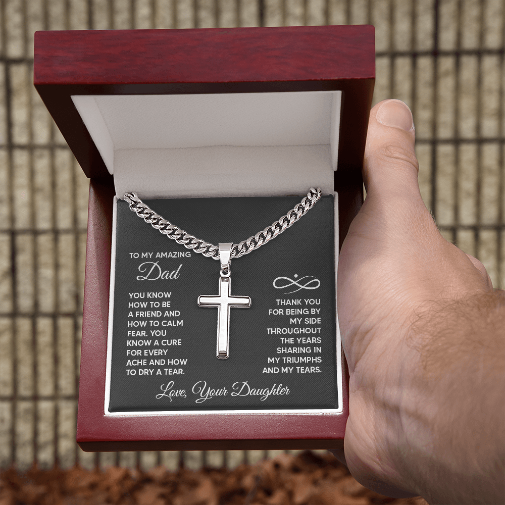 Personalized Cross - Cuban Link Chain