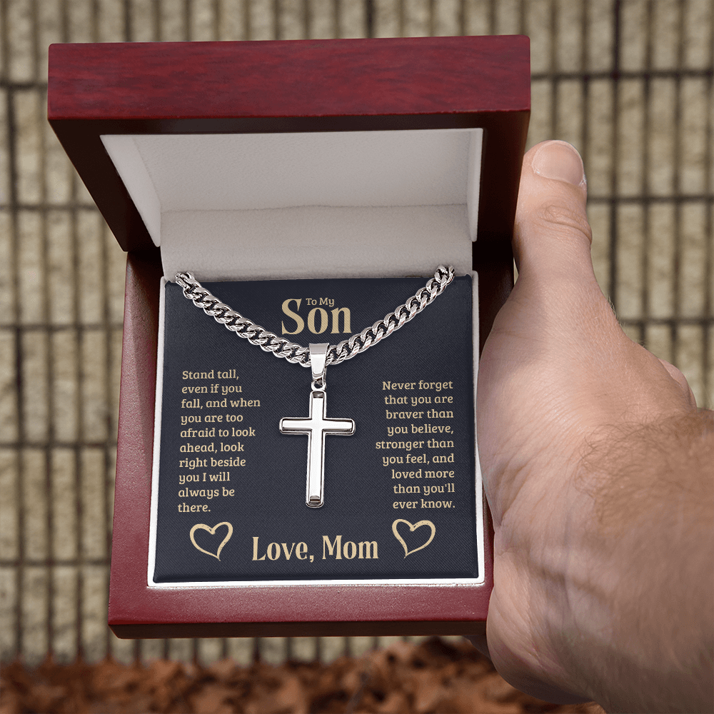 Personalized Cross - Cuban Link Chain