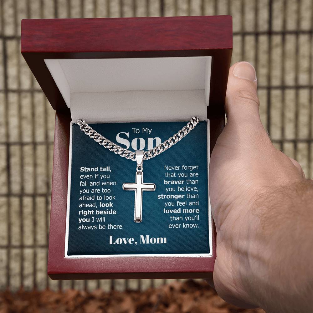 Personalized Cross - Cuban Link Chain