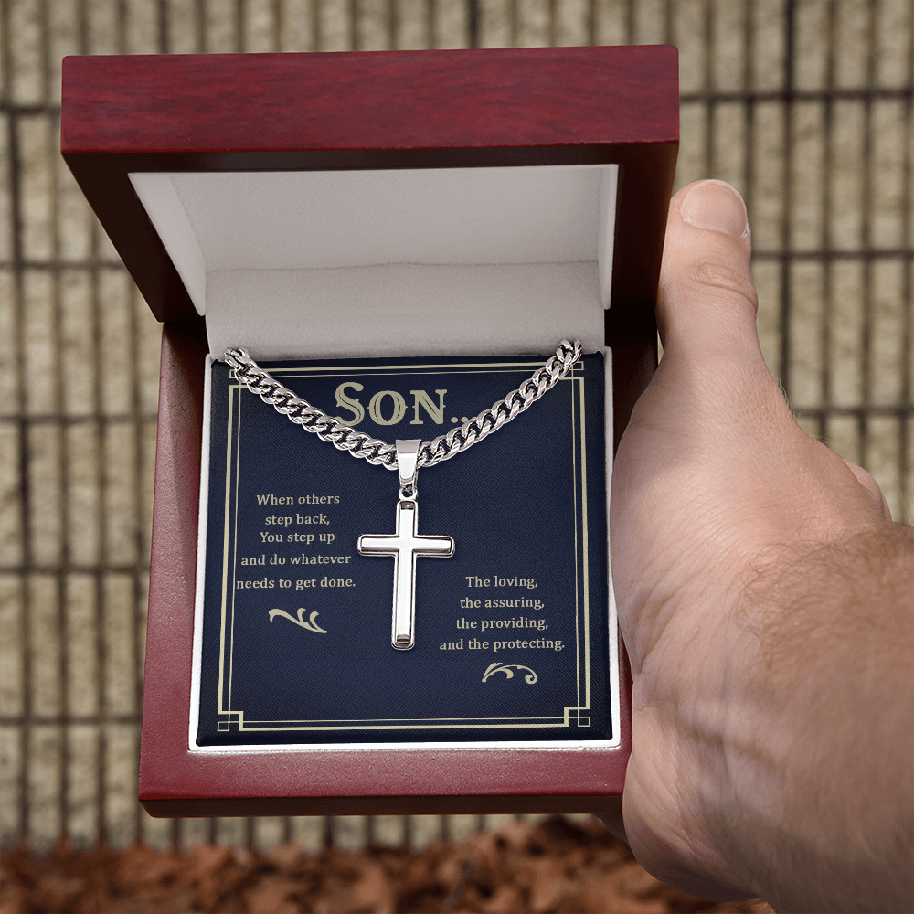 Personalized Cross - Cuban Link Chain
