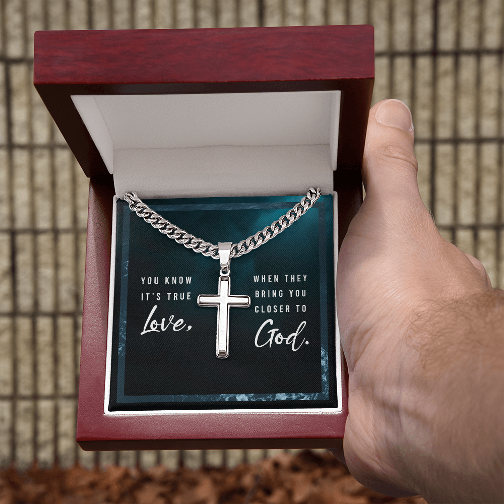 Personalized Cross - Cuban Link Chain