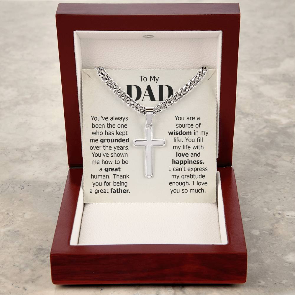 Personalized Cross - Cuban Link Chain