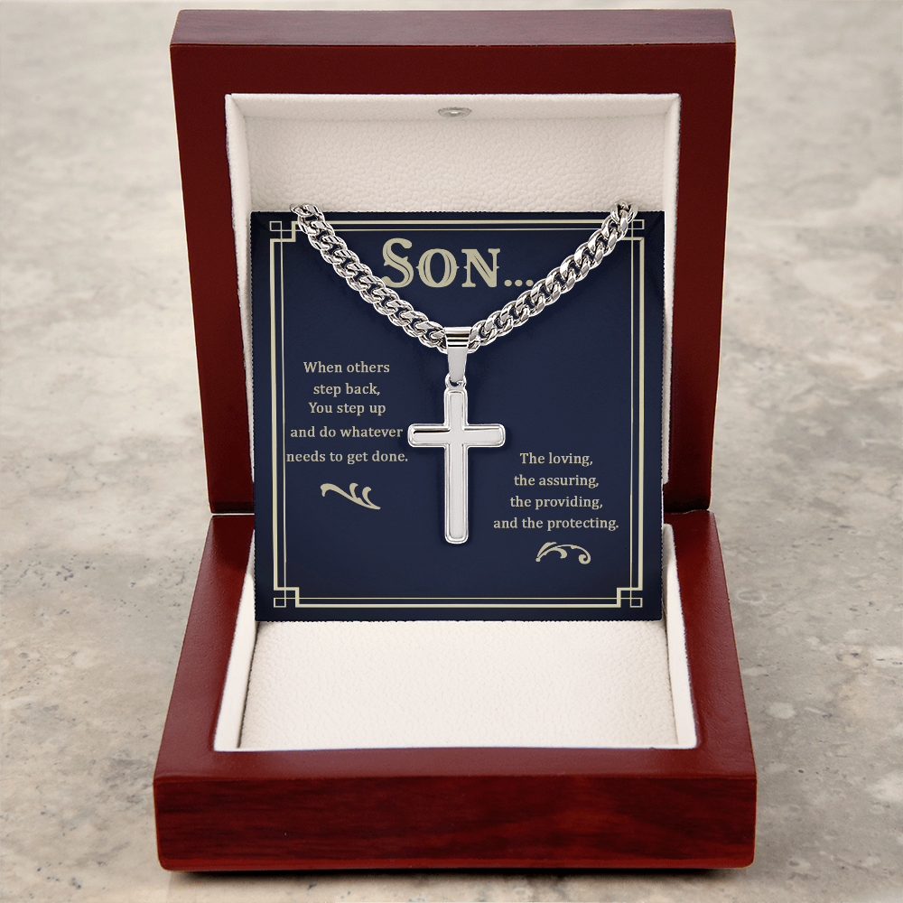 Personalized Cross - Cuban Link Chain