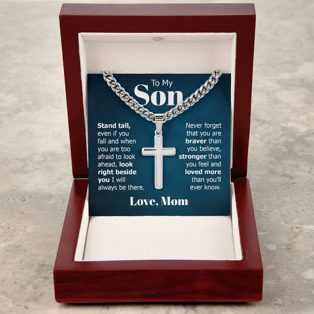 Personalized Cross - Cuban Link Chain