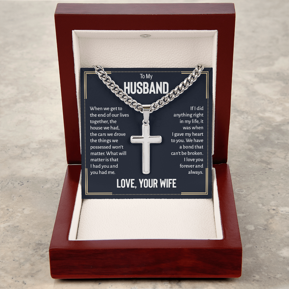 Personalized Cross - Cuban Link Chain
