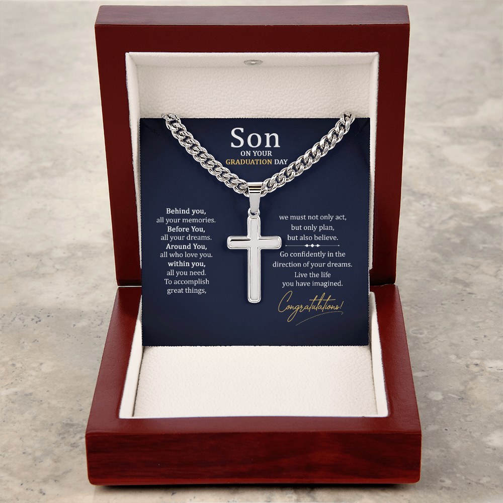 Personalized Cross - Cuban Link Chain