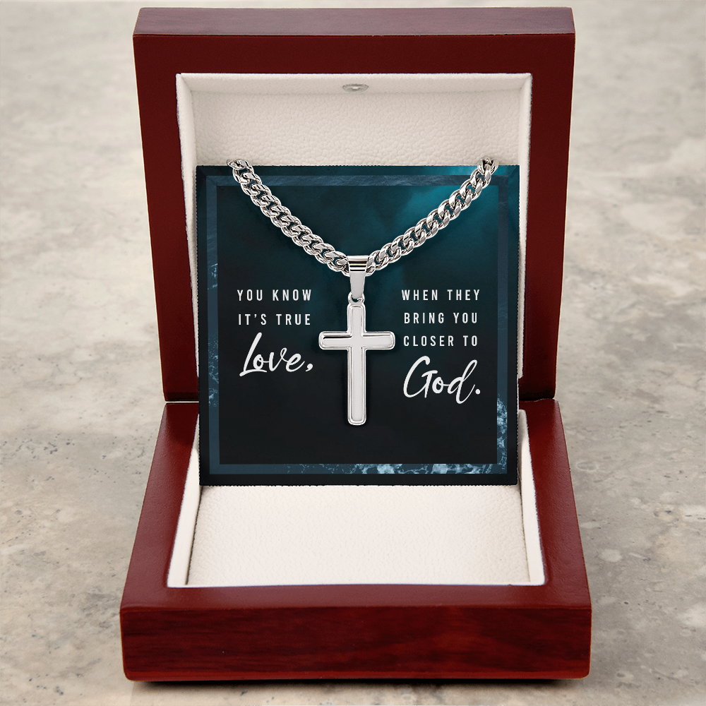 Personalized Cross - Cuban Link Chain