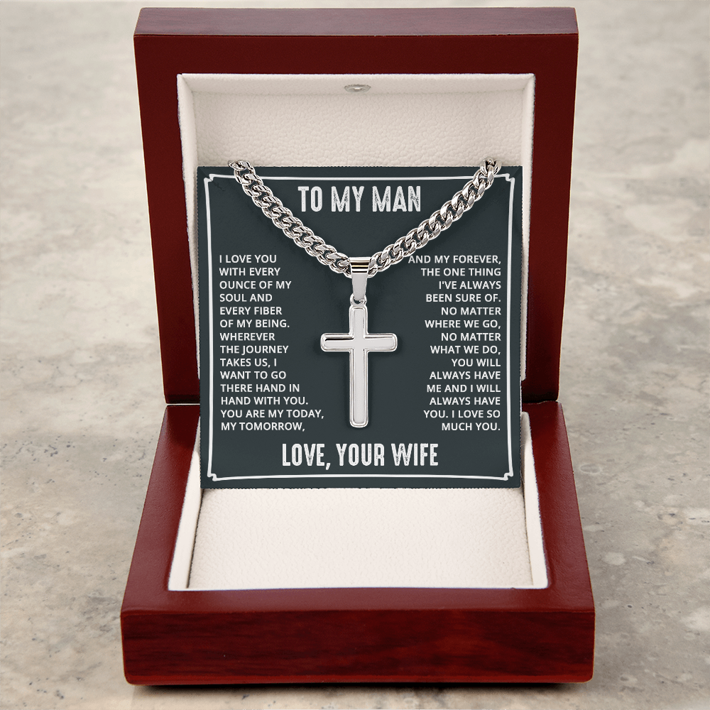 Personalized Cross - Cuban Link Chain
