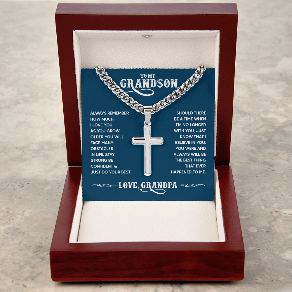 Personalized Cross - Cuban Link Chain