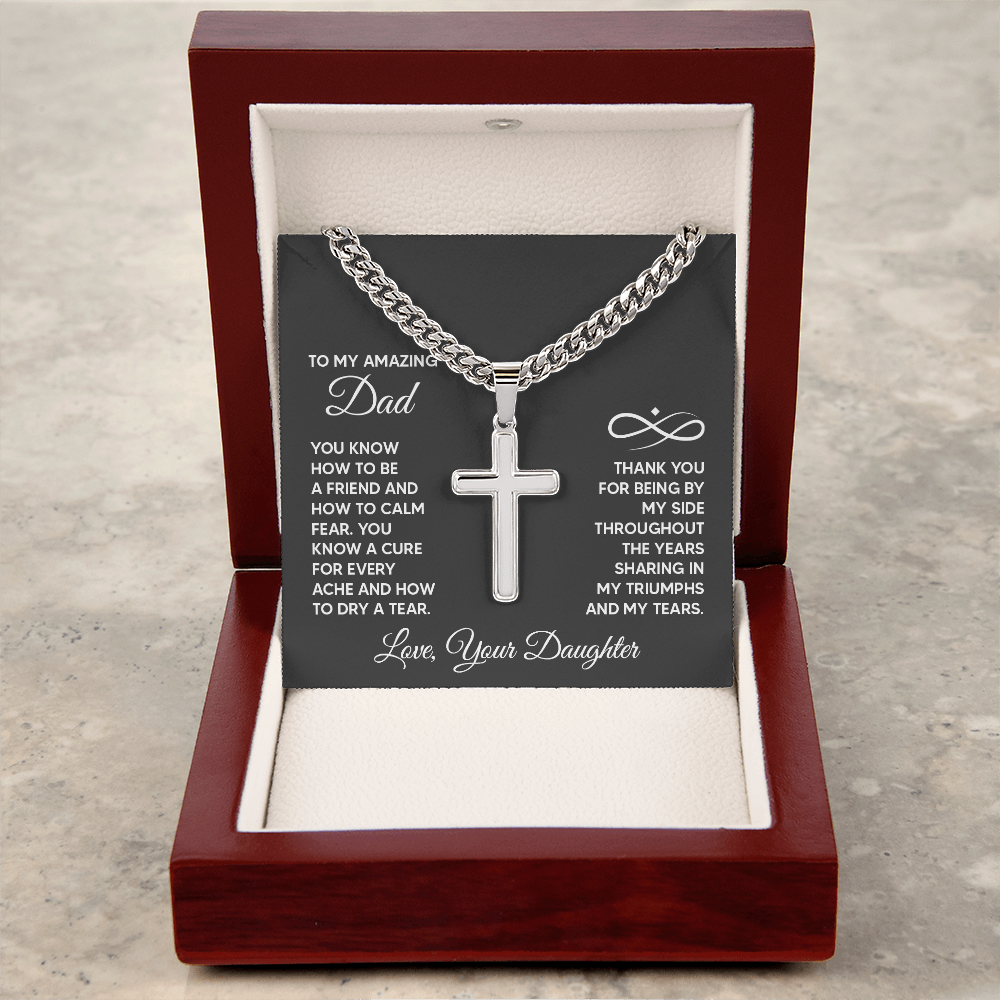 Personalized Cross - Cuban Link Chain
