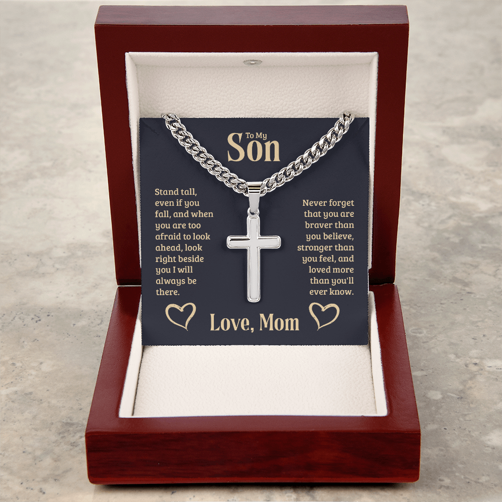 Personalized Cross - Cuban Link Chain