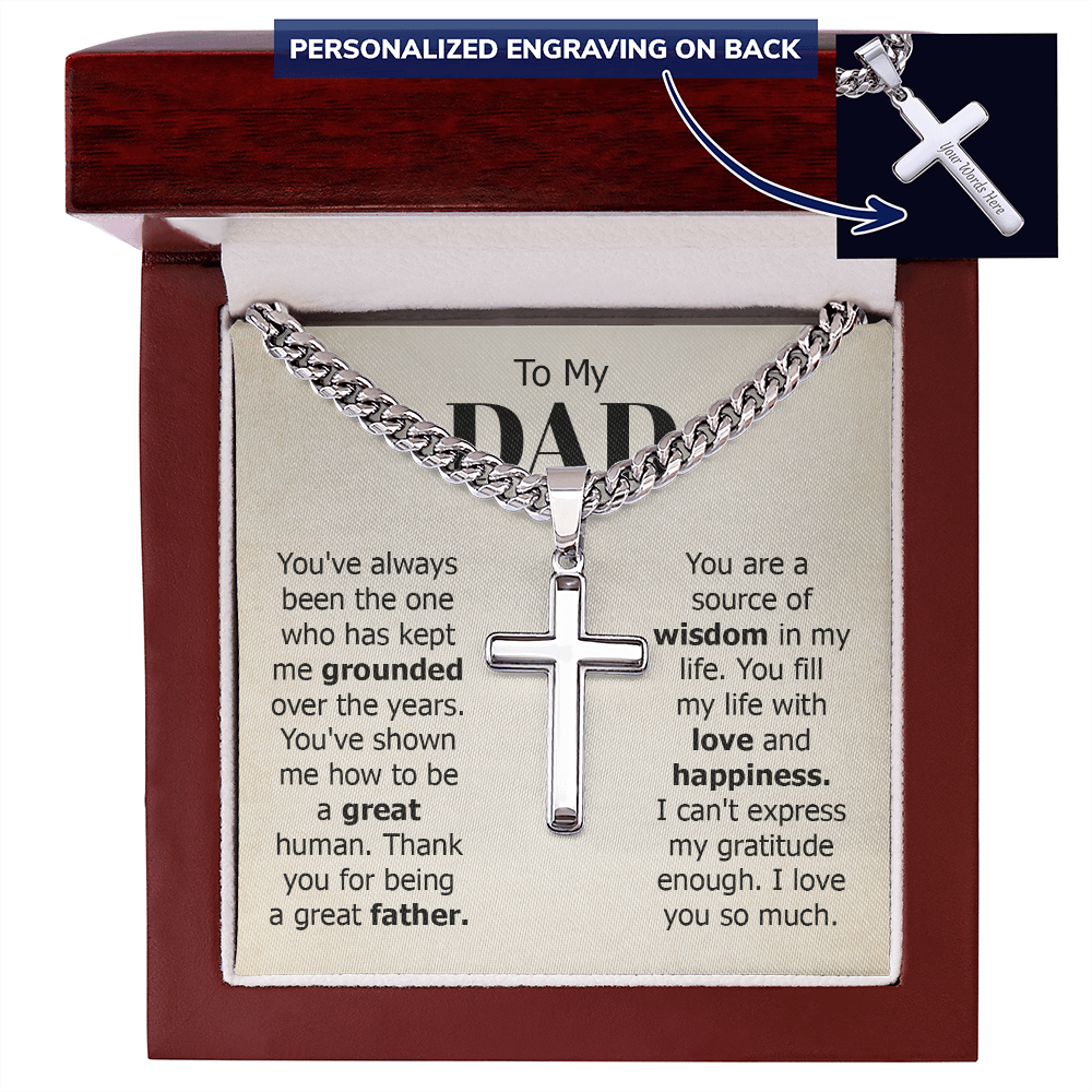 Personalized Cross - Cuban Link Chain