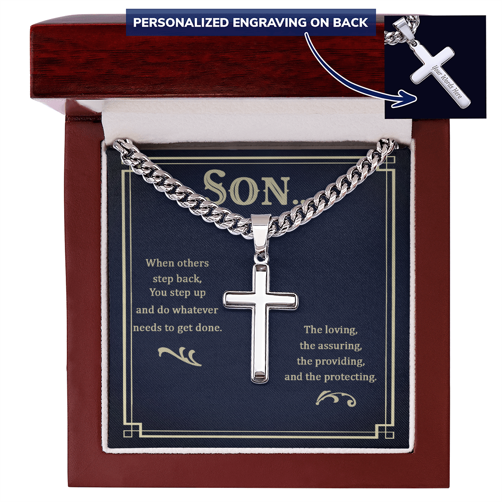 Personalized Cross - Cuban Link Chain