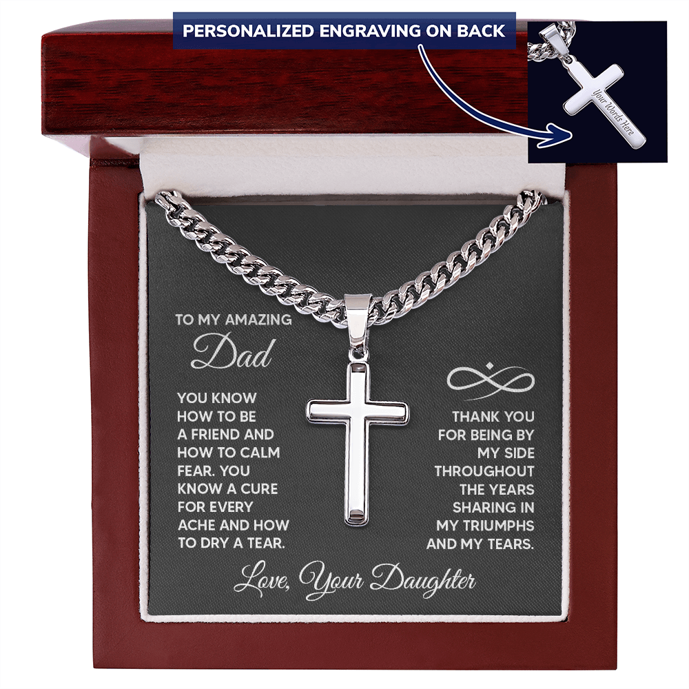 Personalized Cross - Cuban Link Chain