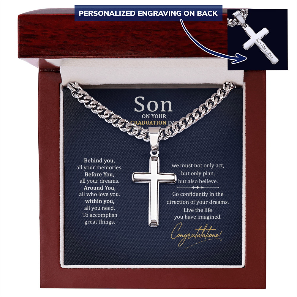 Personalized Cross - Cuban Link Chain