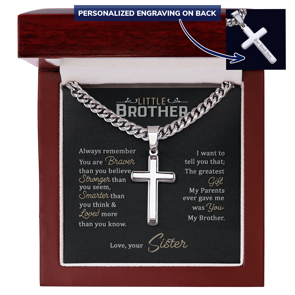 Personalized Cross - Cuban Link Chain